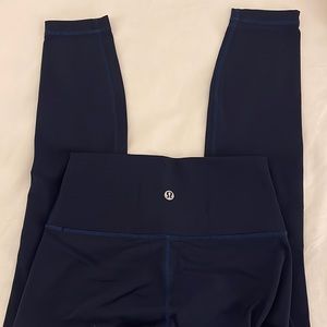 Lululemon Wonderunder 7/8 Leggings in True Navy